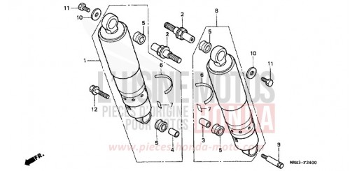 KISSEN, HINTEN VT1100C2X de 1999